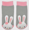 BOOGIE TOES Unisex Baby BUNNY RABBIT Rattle Gripper Bottom Socks By PIERO LIVENTI - Novelty Socks for Less