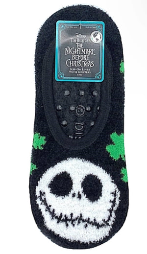 DISNEY NIGHTMARE BEFORE CHRISTMAS Ladies St. Patrick’s Day Gripper Bottom Liner Socks - Novelty Socks for Less