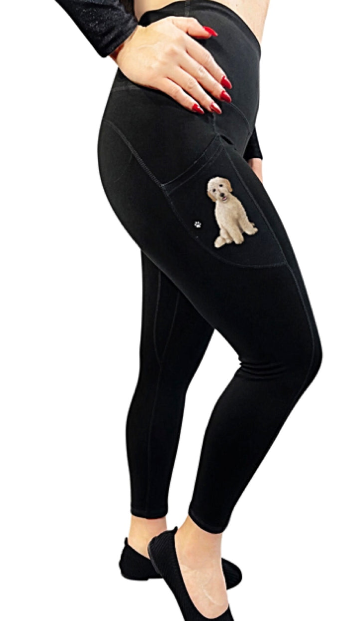 URBAN ATHLETICS Ladies GOLDENDOODLE High Rise Leggings With Pockets E&S Pets