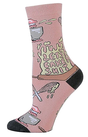 OOOH YEAH Brand Ladies ‘LET’S BAKE SHIT’ Socks - Novelty Socks for Less