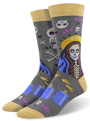 SOCKSMITH Brand Men’s WICKED VOODOO Graphic Bamboo Socks - Novelty Socks for Less
