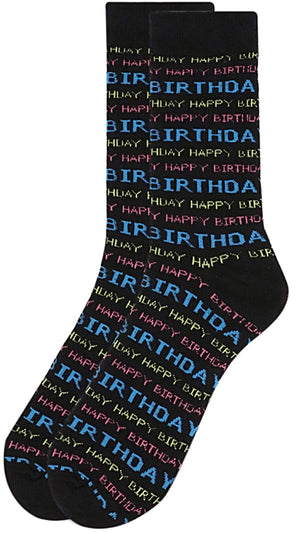Parquet Brand Men’s HAPPY BIRTHDAY Socks - Novelty Socks for Less
