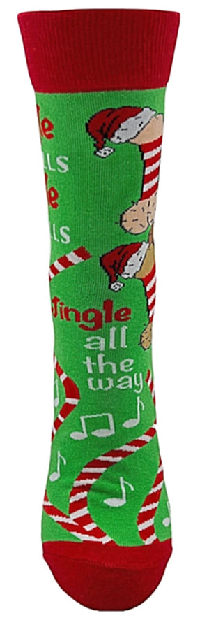 FABDAZ BRAND LADIES CHRISTMAS SOCKS ‘JINGLE BALLS & FESTIVE DICKS - Novelty Socks for Less