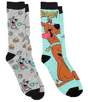 SCOOBY DOO Men’s 2 Pair Of Socks WITH BURGERS - Novelty Socks for Less