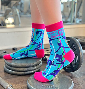 FABDAZ Brand Ladies WORKIN’ HARDER THAN AN UGLY STRIPPER’ SOCKS - Novelty Socks for Less