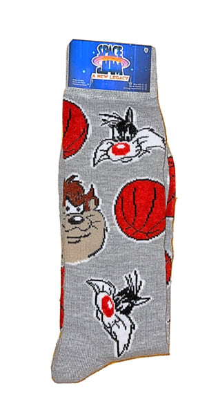SPACE JAM Men’s SYLVESTER & TAZ TUNE SQUAD Socks - Novelty Socks for Less