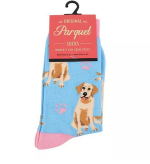 Parquet Brand Ladies GOLDEN RETRIEVER Socks - Novelty Socks for Less