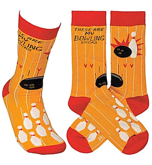 PRIMITIVES BY KATHY Unisex ‘THESE ARE MY BOWLING SOCKS’ - Novelty Socks for Less