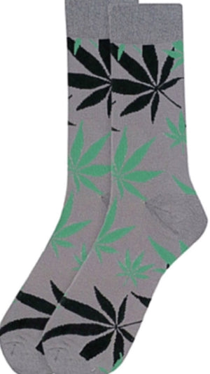Parquet Brand Men’s MARIJUANA POT LEAF WEED Socks (CHOOSE COLOR) - Novelty Socks for Less