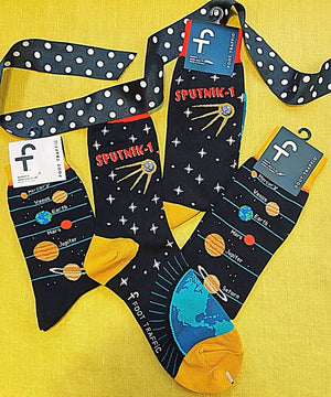 FOOT TRAFFIC Brand Mens SPUTNIK-1 Socks - Novelty Socks for Less