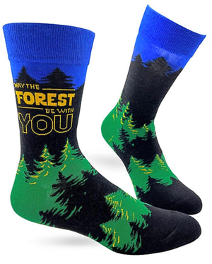 FABDAZ BRAND MEN’S ‘MAY THE FOREST BE WITH YOU’ SOCKS - Novelty Socks for Less