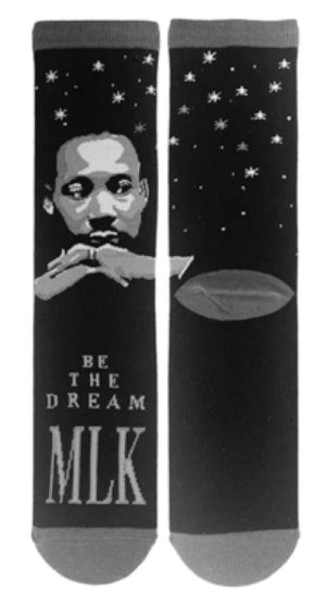 MARTIN LUTHER KING Jr Men’s Socks ‘BE THE DREAM’ (MLK) Oooh Yeah Brand - Novelty Socks for Less