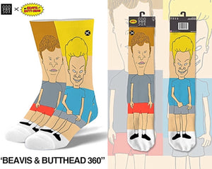BEAVIS & BUTT-HEAD 360 MEN'S SOCKS ODD SOX BRAND - Novelty Socks for Less