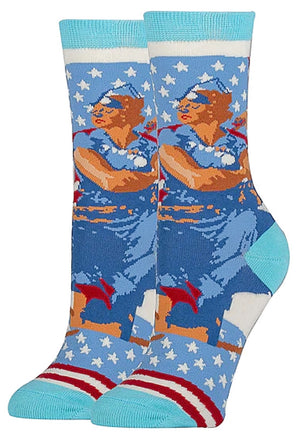 ROSIE THE RIVETER Ladies Socks OOOH YEAH BRAND - Novelty Socks for Less