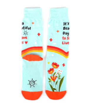 PARQUET BRAND Ladies Medical ‘IT'S A BEAUTIFUL DAY TO SAVE LIVES’ - Novelty Socks for Less