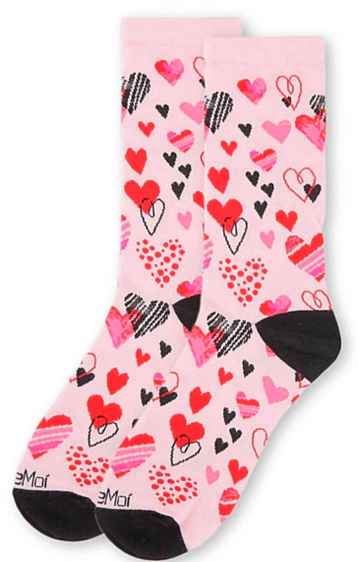 MeMoi BRAND LADIES VALENTINES DAY HEARTS SOCKS Heart Explosion