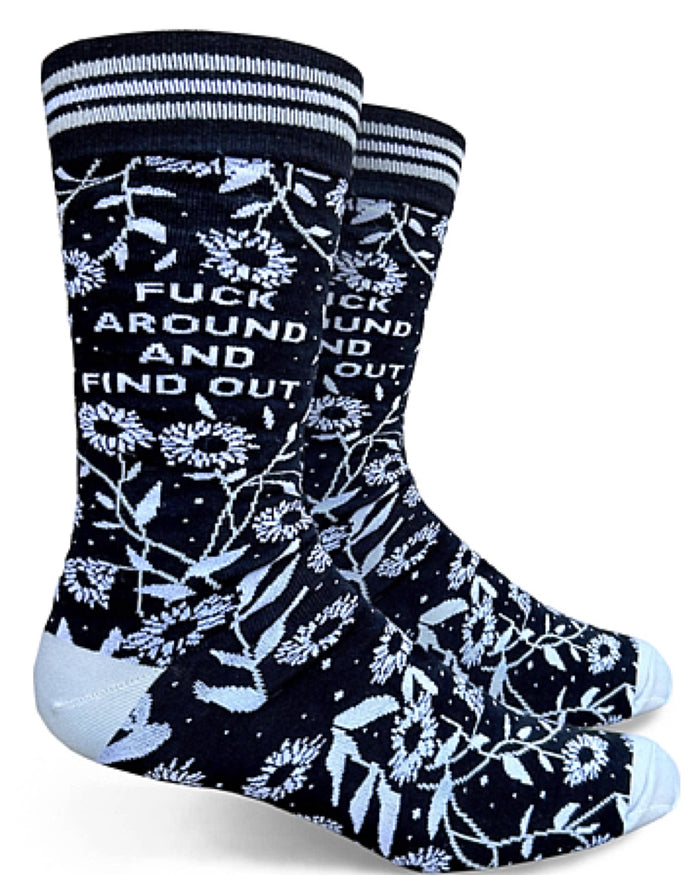GROOVY THINGS Brand Men’s FUCK AROUND & FIND OUT Socks