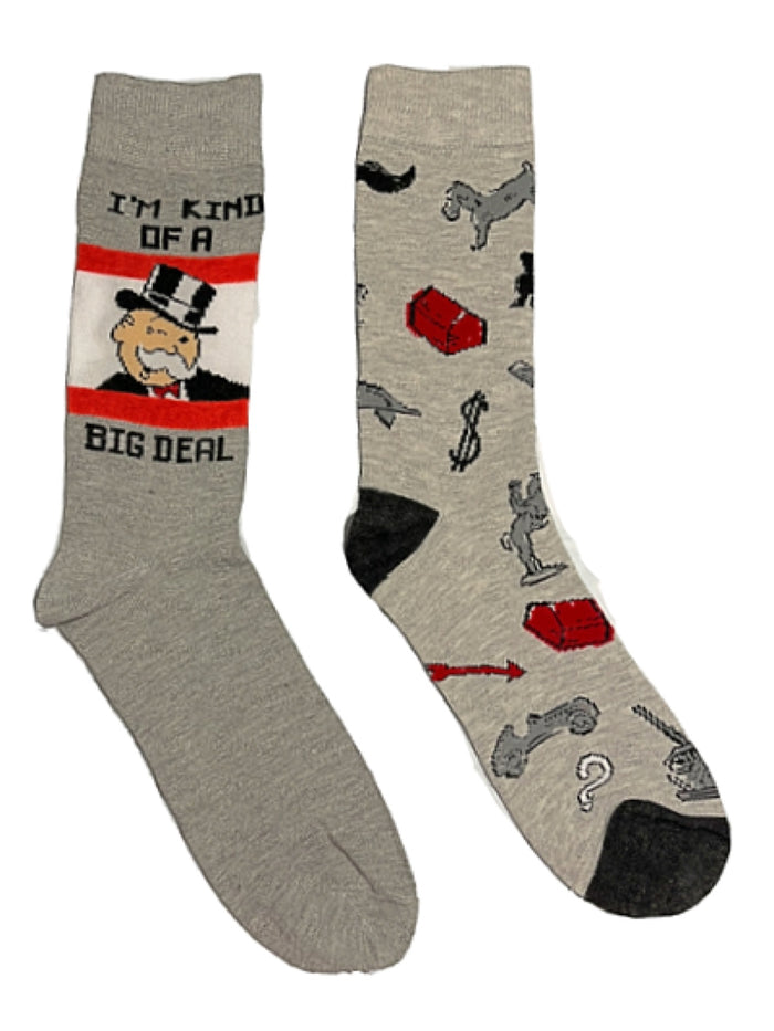 MONOPOLY Men’s 2 Pair Of Socks ‘I’M KIND OF A BIG DEAL’