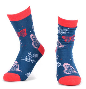 PARQUET BRAND Ladies BUTTERFLIES Socks - Novelty Socks for Less