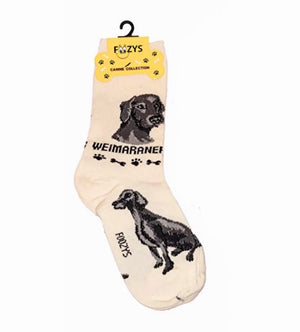 FOOZYS Brand Ladies 2 Pair WEIMARANER Dog - Novelty Socks for Less