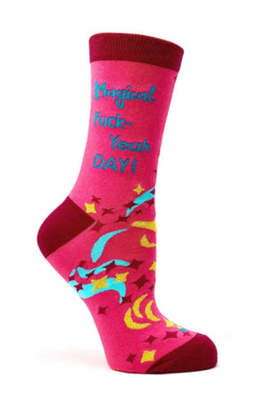 FABDAZ Brand Ladies MAGICAL FUCK-YEAH DAY Socks - Novelty Socks for Less