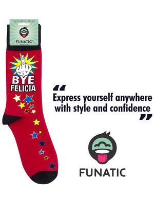 FUNATIC BRAND ‘BYE FELICIA’ Socks - Novelty Socks for Less