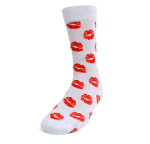 PARQUET BRAND Mens RED SEXY LIPS, KISSES Socks VALENTINE'S DAY (CHOOSE COLOR) - Novelty Socks for Less