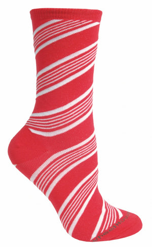 WHEEL HOUSE DESIGNS Brand Men’s CANDY CANE STRIPE CHRISTMAS Socks - Novelty Socks for Less