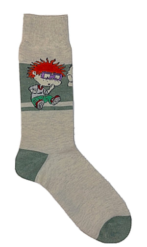 RUGRATS Men’s CHUCKIE & TOMMY PICKLES Socks - Novelty Socks for Less