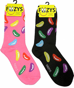 FOOZYS Brand Ladies EASTER 2 Pair Of Socks JELLY BEANS - Novelty Socks for Less
