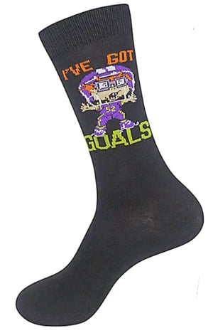 RUGRATS Men’s CHUCKIE Socks ‘I’VE GOT GOALS’ - Novelty Socks for Less