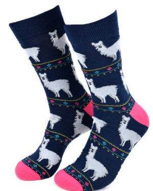 Parquet Brand Men’s LLAMAS, ALPACAS Socks (CHOOSE COLOR) - Novelty Socks for Less