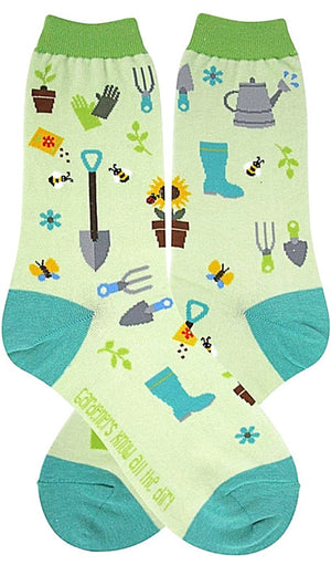 FOOT TRAFFIC Brand Ladies GARDENING Socks - Novelty Socks for Less