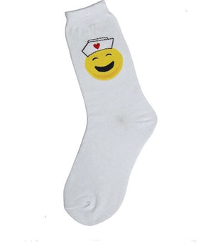FOOT TRAFFIC Brand Ladies SMILEY NURSE Socks - Novelty Socks for Less