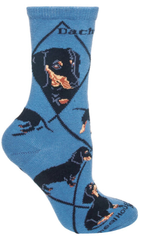 WHEEL HOUSE DESIGNS MEN’S BLACK DACHSHUND DOG SOCKS - Novelty Socks for Less