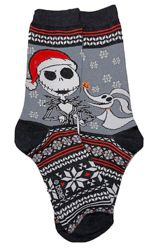 DISNEY NIGHTMARE BEFORE CHRISTMAS LADIES 3 PAIR OF SOCKS JACK & ZERO - Novelty Socks for Less