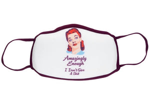 FUNATIC BRAND FACE MASK COVER ‘AMAZINGLY ENOUGH I DON’T GIVE A SH*T’ - Novelty Socks for Less
