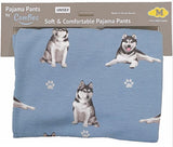 COMFIES UNISEX SIBERIAN HUSKY PAJAMA BOTTOMS E&S PETS (CHOOSE SIZE) - Novelty Socks for Less