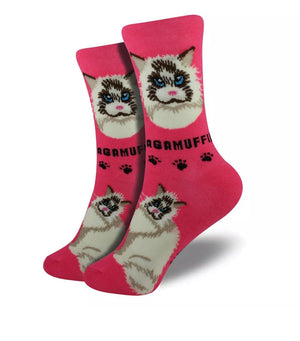 FOOZYS Brand Ladies RAGAMUFFIN CAT Socks - Novelty Socks for Less