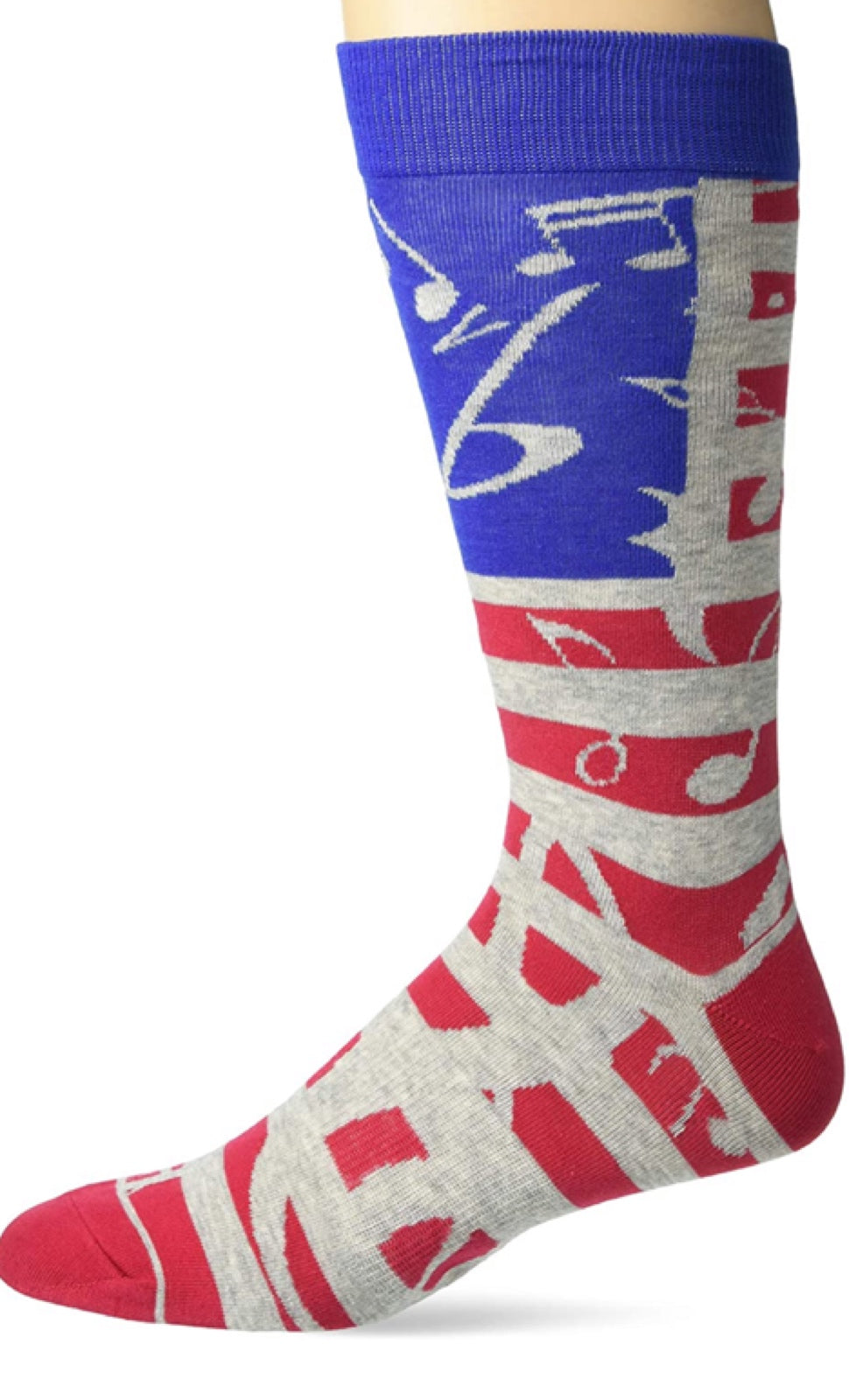 K.Bell Men's Music Notes Crew Socks