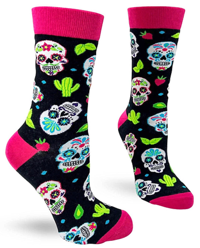 FABDAZ Brand Ladies SUGAR SKULL Socks ‘DAY OF THE DEAD’