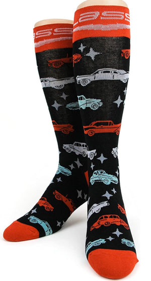 FOOT TRAFFIC BRAND MEN’S VINTAGE CARS SOCKS - Novelty Socks for Less