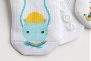 SQUID SOCKS Brand Unisex INFANT/TODDLER 3 Pair Of STAY ON Socks ‘CHASE COLLECTION’ - Novelty Socks for Less