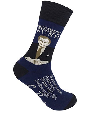 FUNATIC PRESIDENT GEORGE H.W. BUSH - Novelty Socks for Less