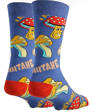 OOOH YEAH Brand Men’s MUSHROOM Socks ‘LET THAT SHIITAKE GO’ - Novelty Socks for Less