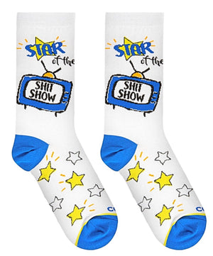 COOL SOCKS BRAND LADIES ‘STAR OF THE SHIT SHOW’ SOCKS - Novelty Socks for Less