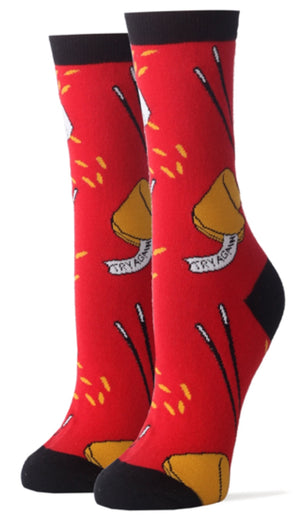OOOH YEAH Brand Ladies FORTUNE COOKIES Socks - Novelty Socks for Less