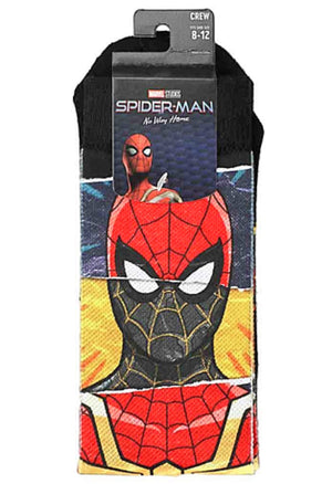MARVEL SPIDER-MAN Men’s SUBLIMATED Crew Socks BIOWORLD Brand - Novelty Socks for Less