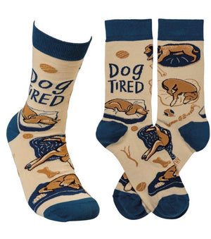PRIMITIVES BY KATHY Unisex ‘DOG TIRED’ Socks - Novelty Socks for Less
