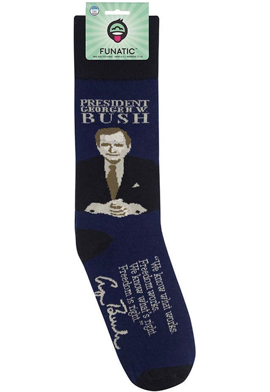 FUNATIC PRESIDENT GEORGE H.W. BUSH - Novelty Socks for Less